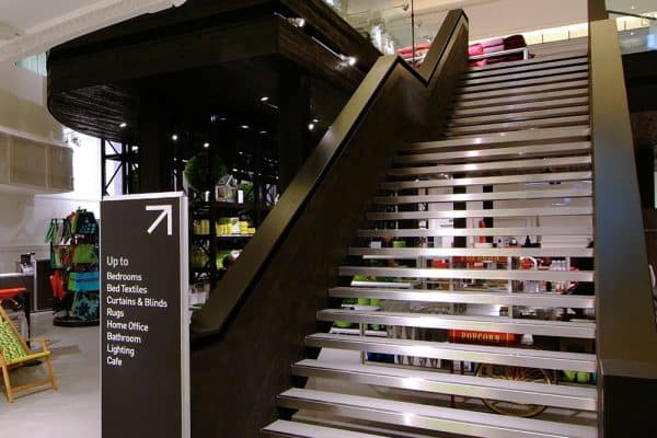 Retail mezzanine with feature staircase